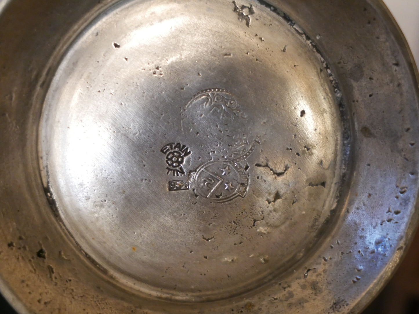 中東製?ピューター 水注・水差し Vintage 錫 花生・花瓶