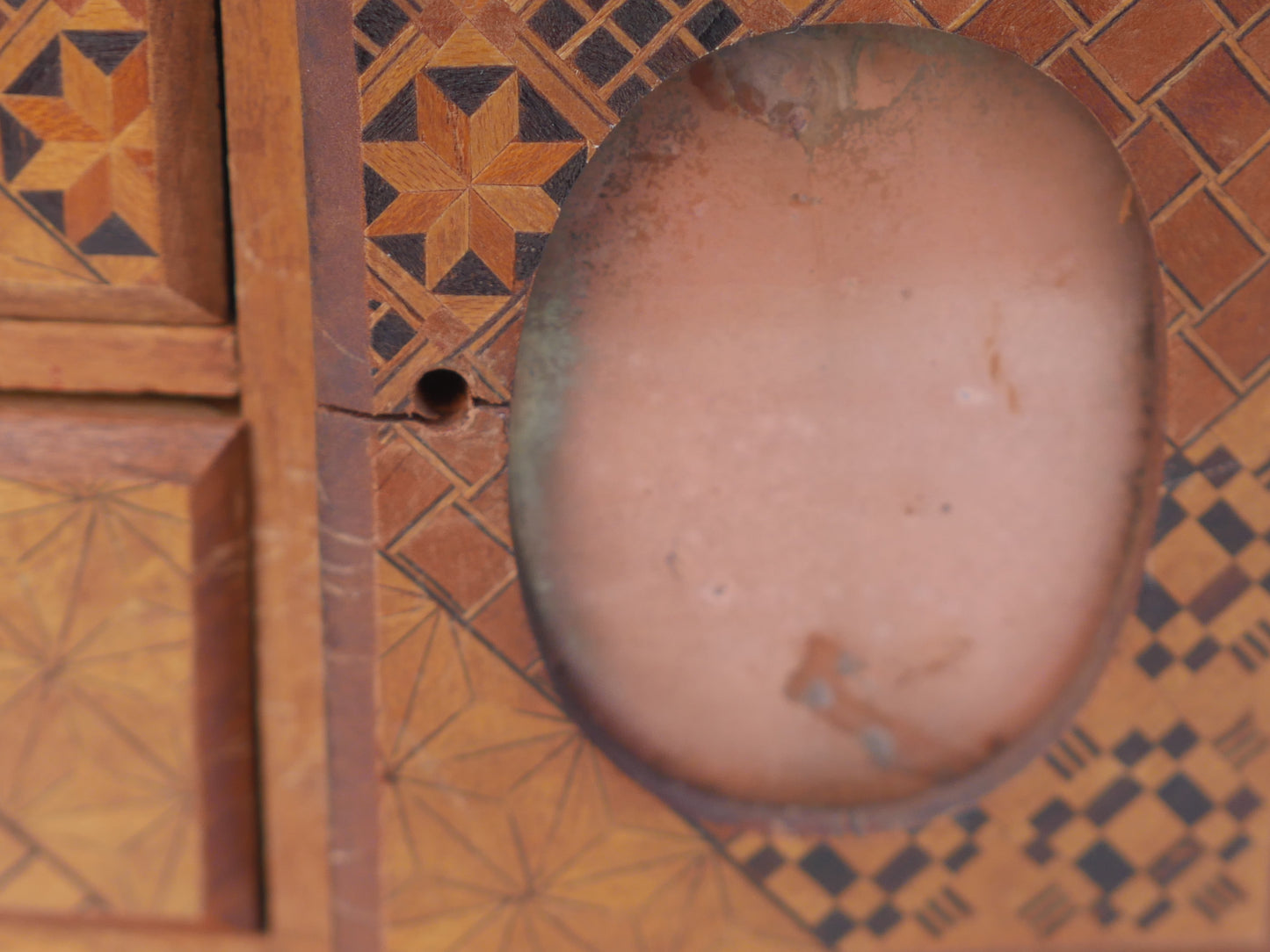 寄木細工 箪笥型小物入れ 象嵌 ドール用ミニ箪笥 伝統工芸品 昭和初期頃 古道具