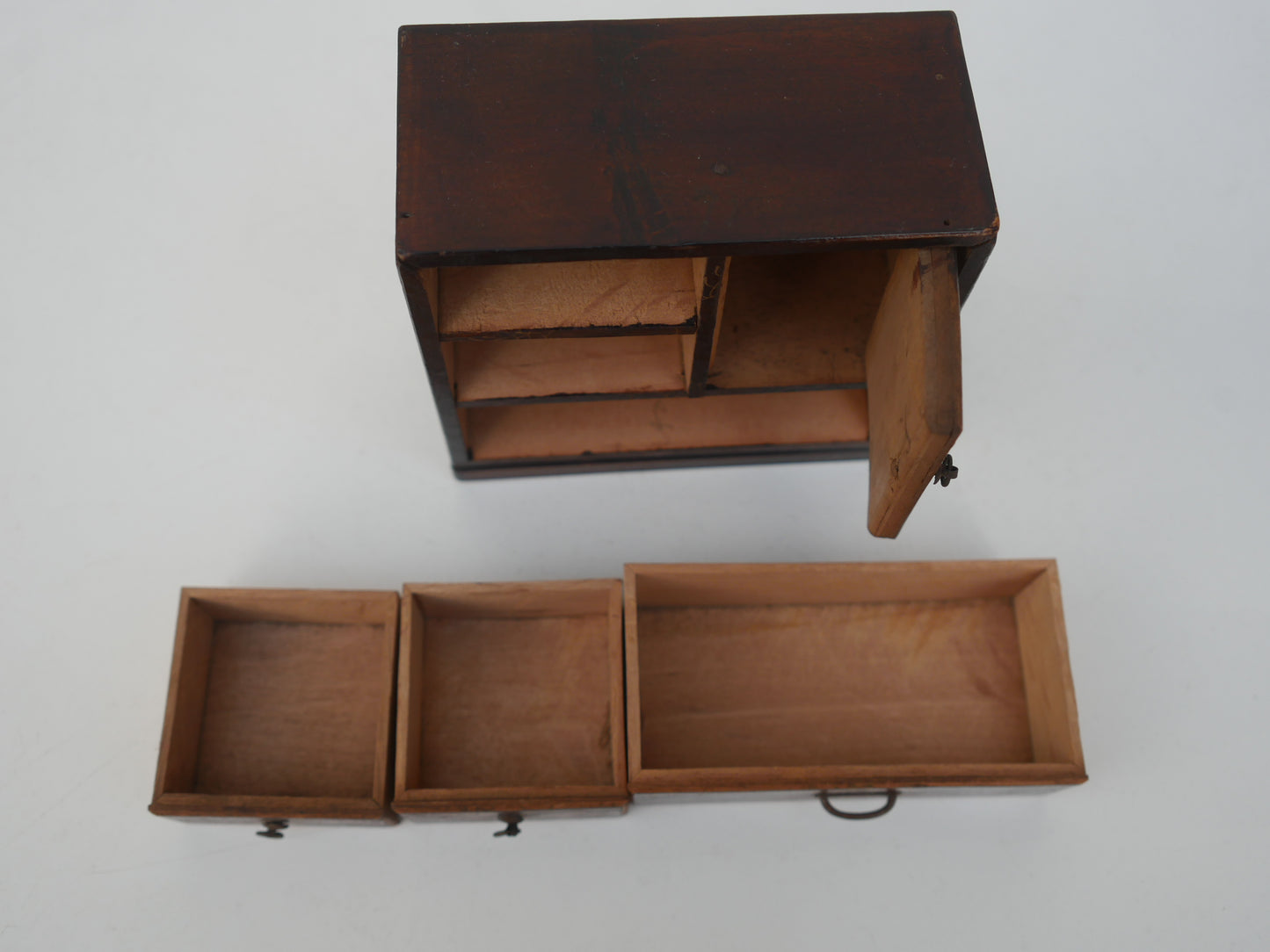 昭和初期頃 箪笥型小物入れ ドール用ミニ箪笥 雛道具 古道具