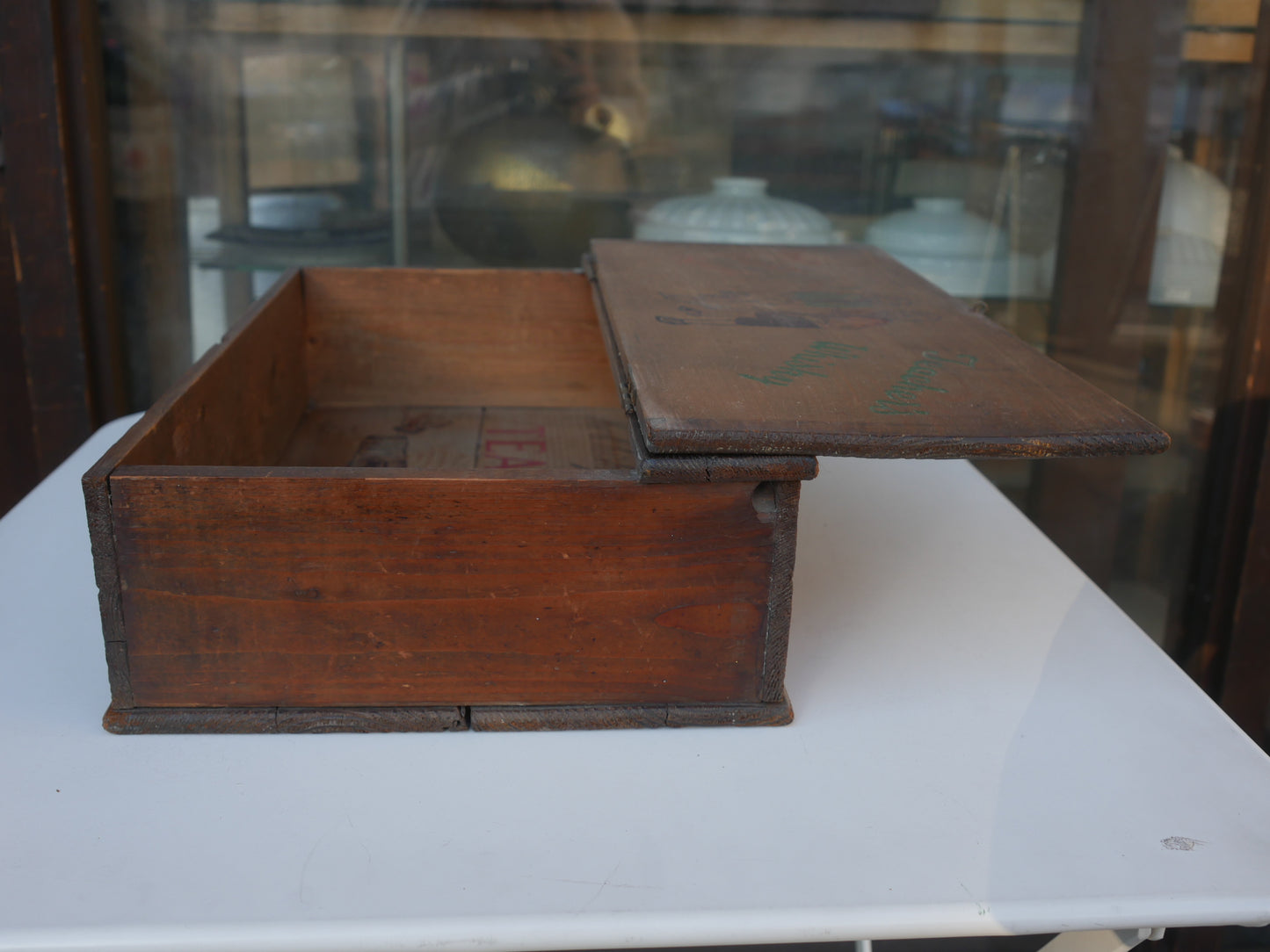 英国 Teacher's Whisky 【Right Spirit Boys】木箱 ウィスキー ヴィンテージ 古道具 小物入れ