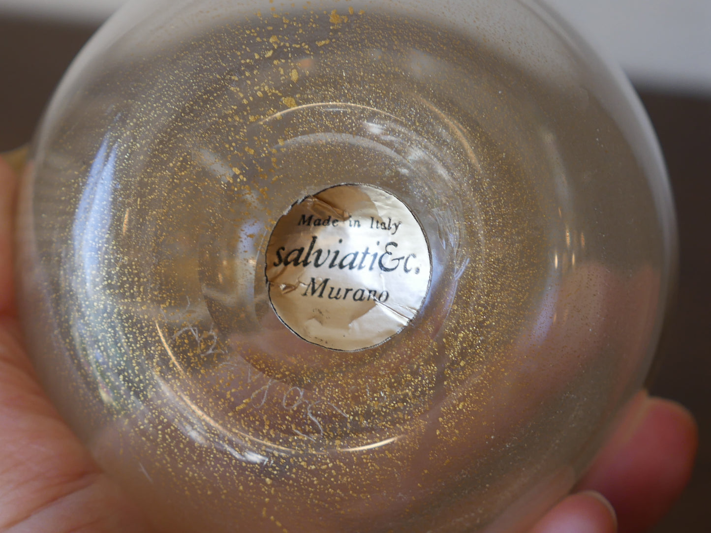 Salviati Murano アートガラス 林檎 イタリア製 オブジェ ペーパーウェイト ムラノ ヴェネチアンガラス