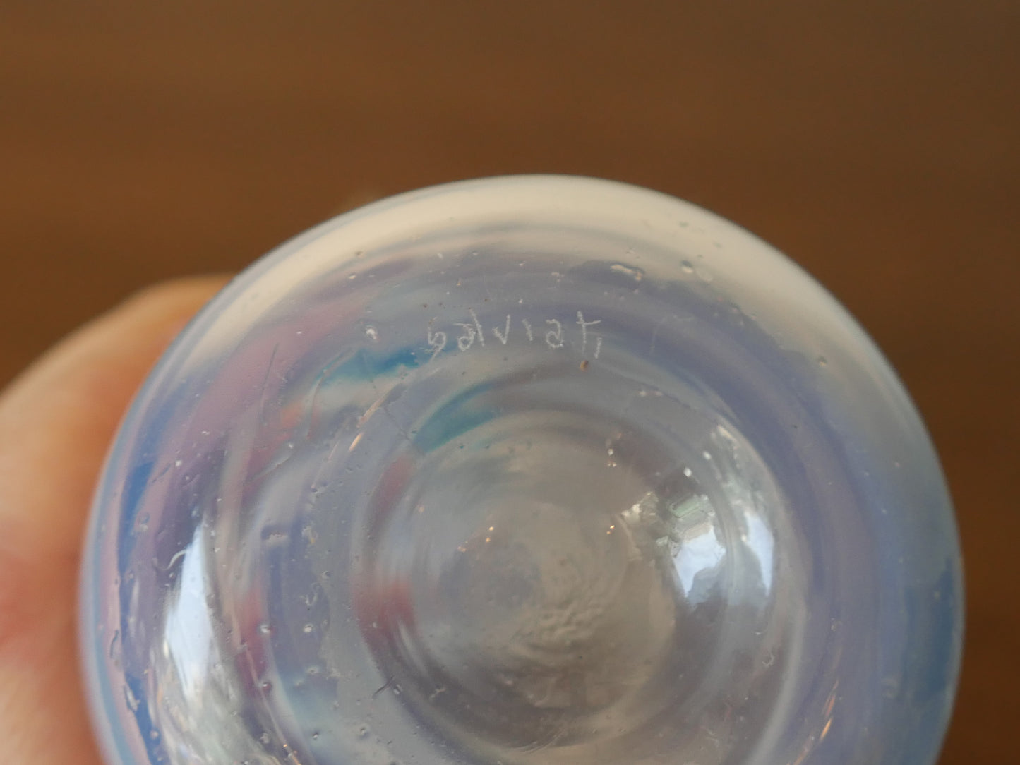 Salviati Murano ミルクガラス キャンディポット イタリア製 ムラノ ヴェネチアンガラス