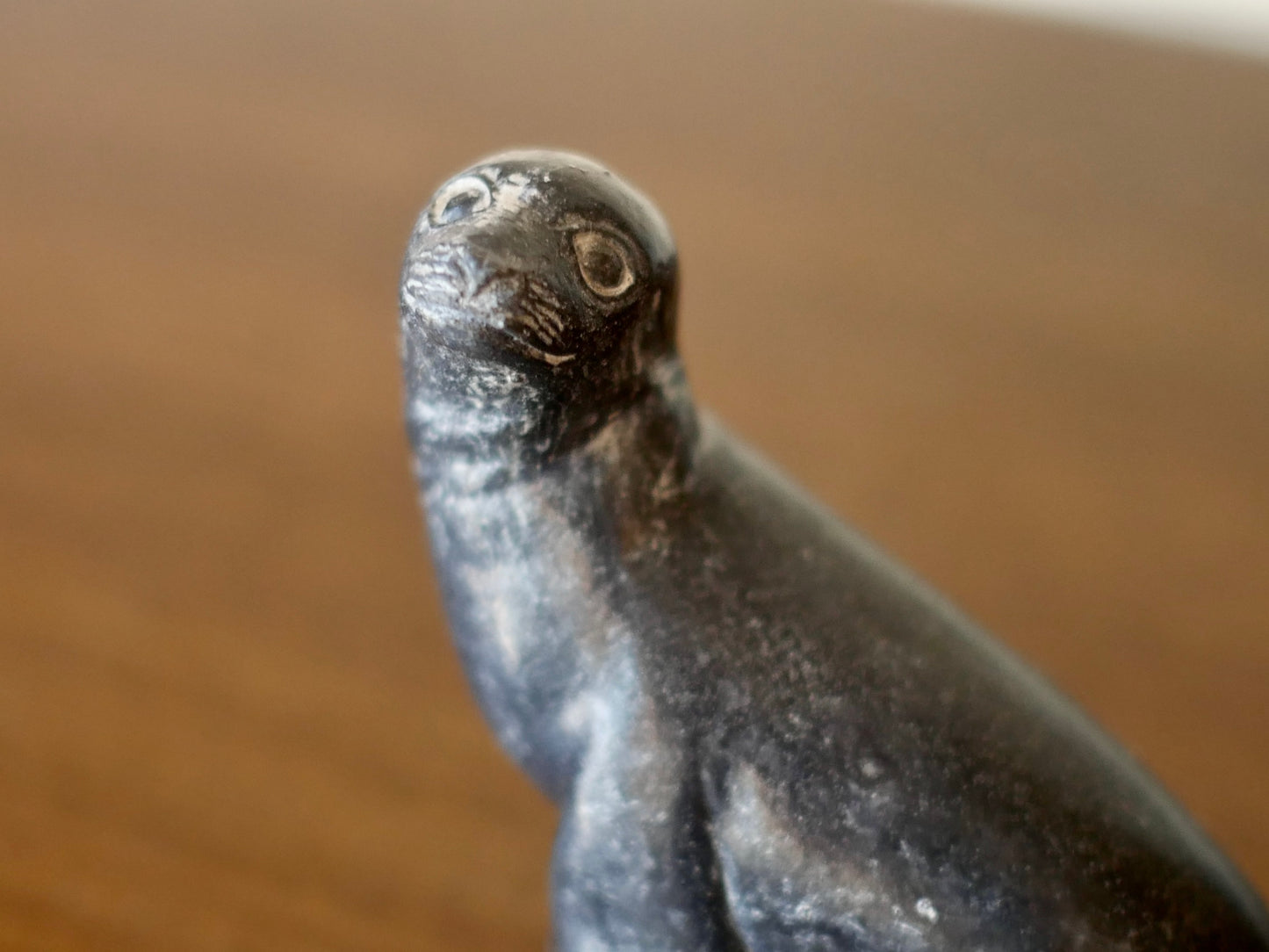 WE A WOLF ORIGINAL【オットセイ】The wolf sculptures イヌイットアート ソープストーン スカルプチャー 石彫 カナダ