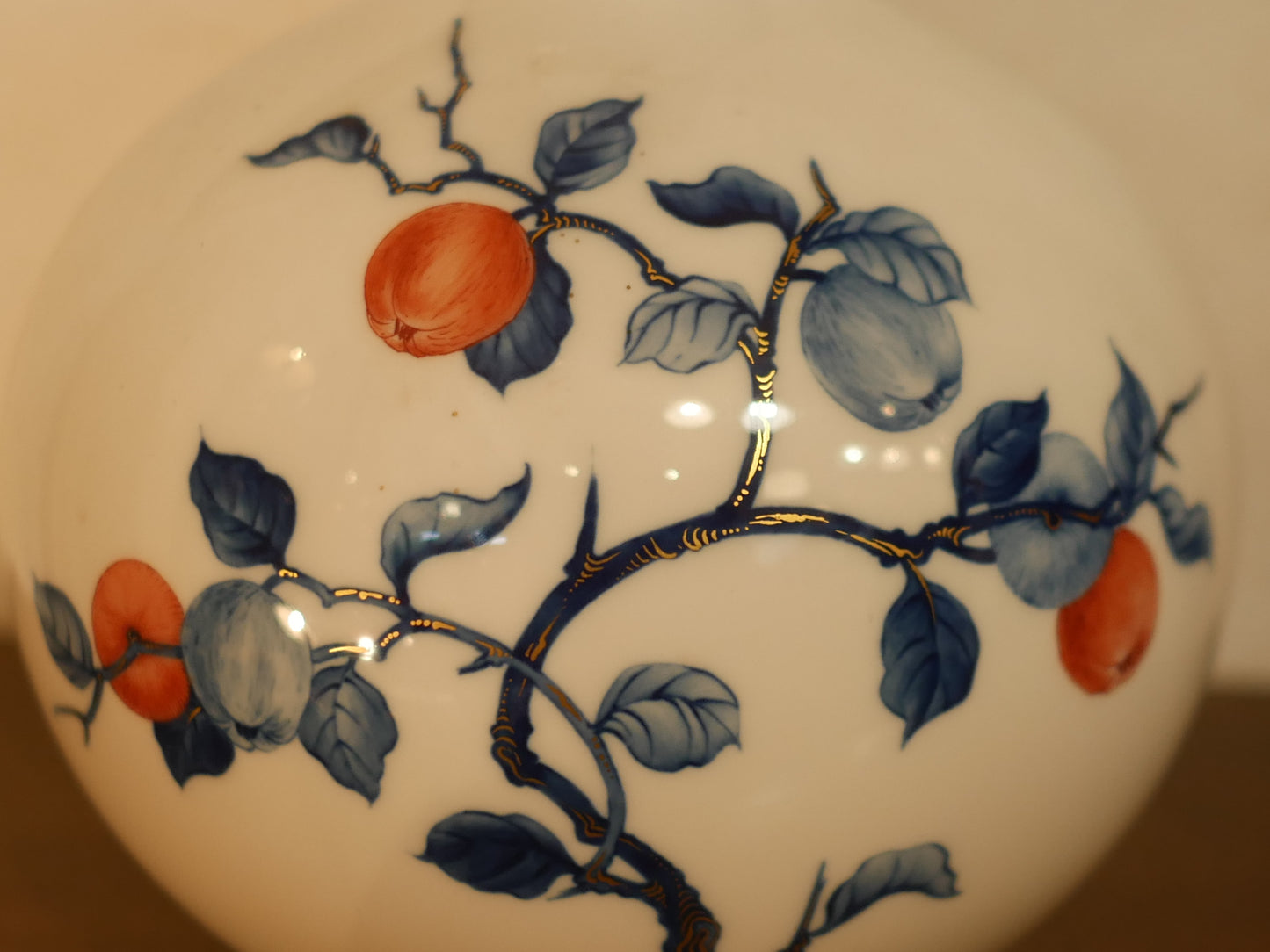 Meissen 柿右衛門様式 林檎 フラワーベース 花瓶 花器 マイセン ドイツ