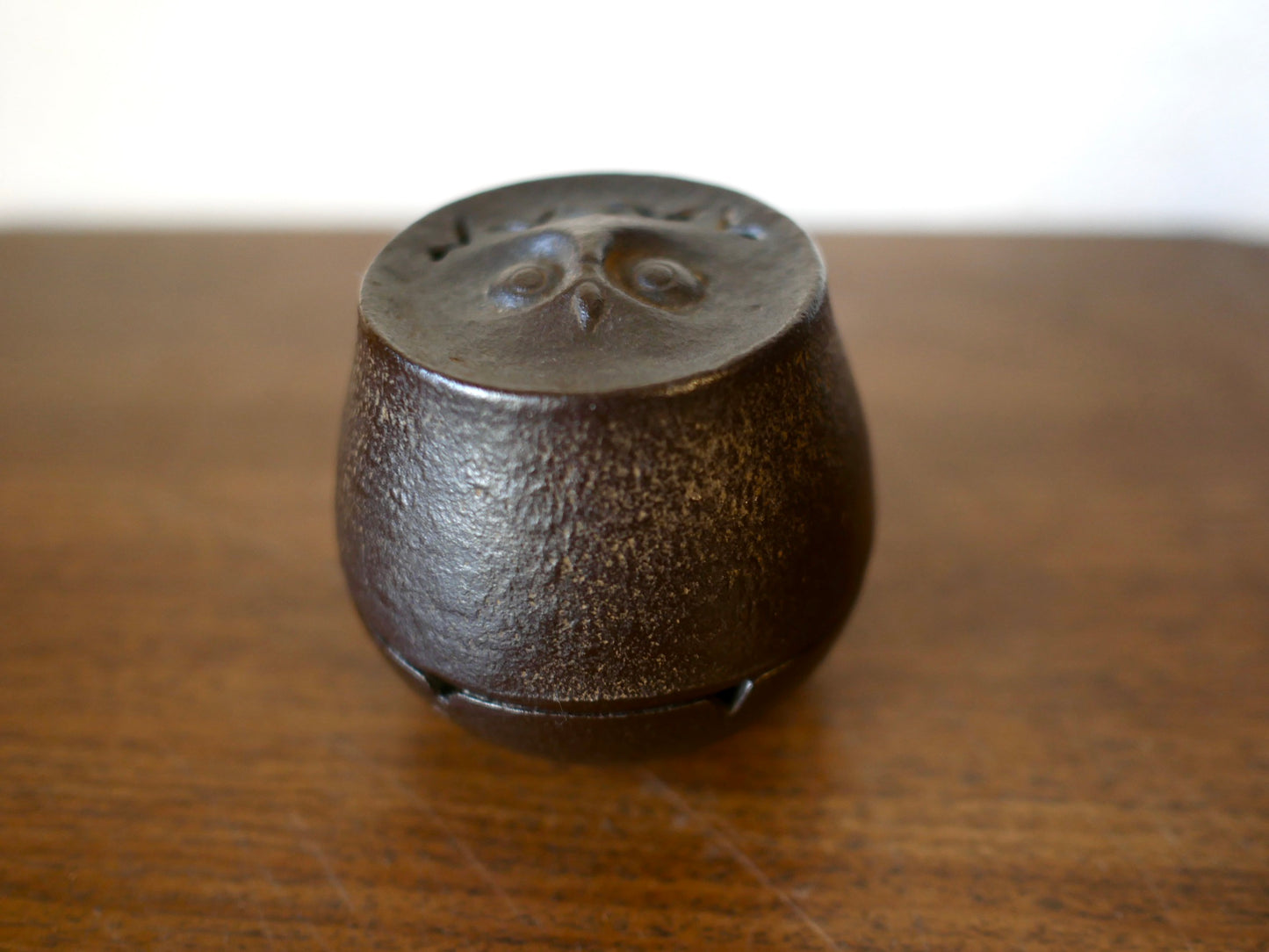 南部鉄器【慧】馬場忠寛作 香炉 香立てフクロウ 鋳鉄
