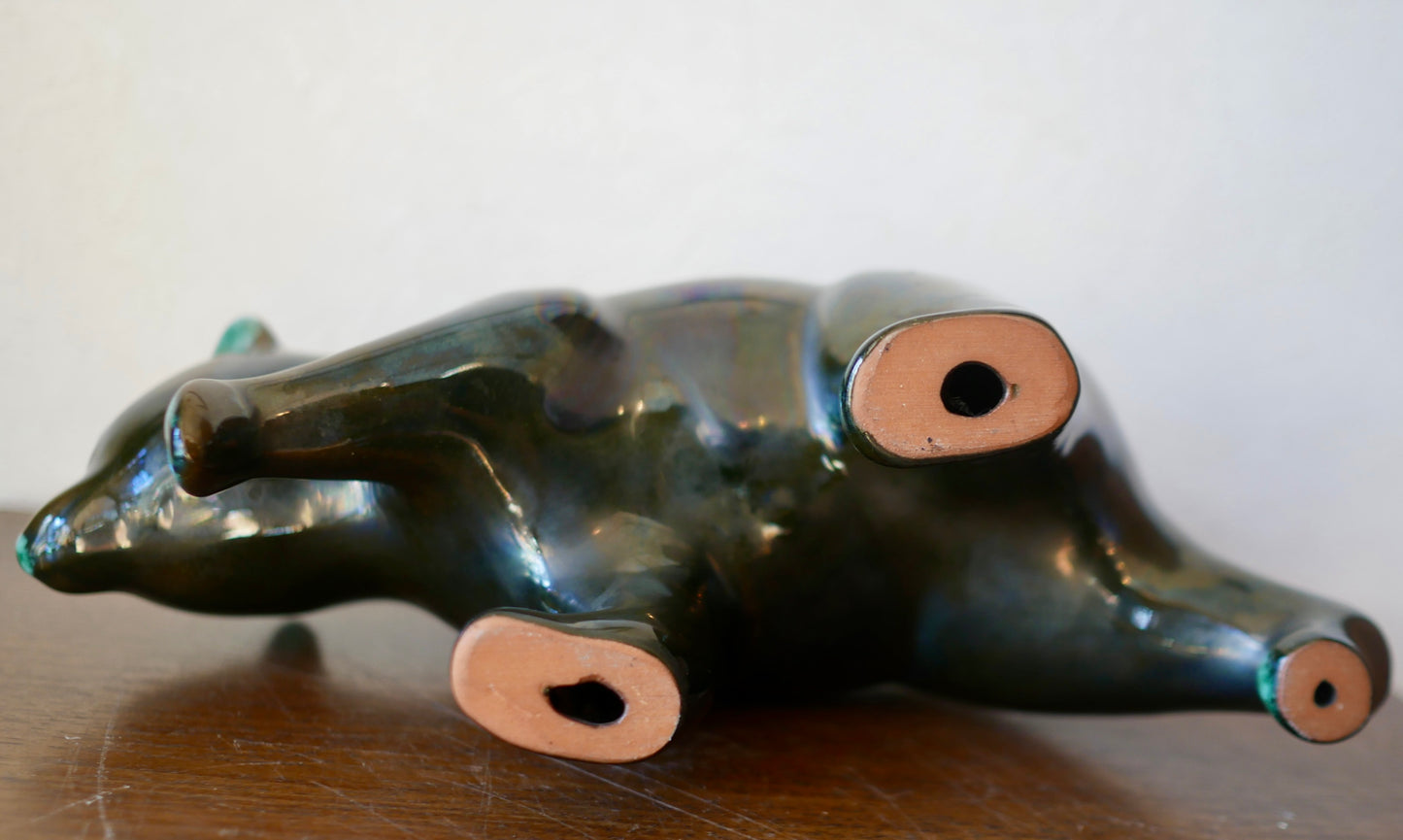 カナダ製【BLUE MOUNTAIN POTTERY】熊 陶器 オブジェ