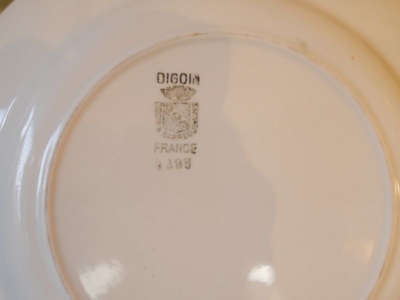 フランスアンティーク レース柄 ディナープレート DIGOIN & SARREGUEMINES