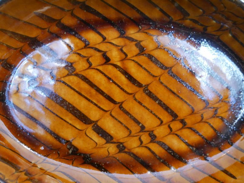 井上尚之 スリップウェア オーバル皿 小代ふもと窯 カレー皿 民芸 民藝