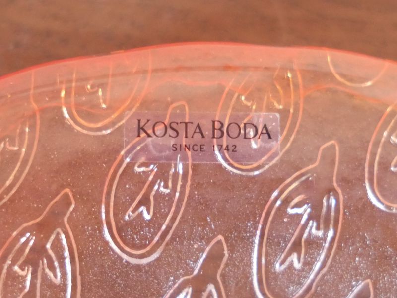 KOSTA BODA【COLLAGE】ガラスプレート Kjell Eng/シェル・エングマン 作 スウェーデン 北欧