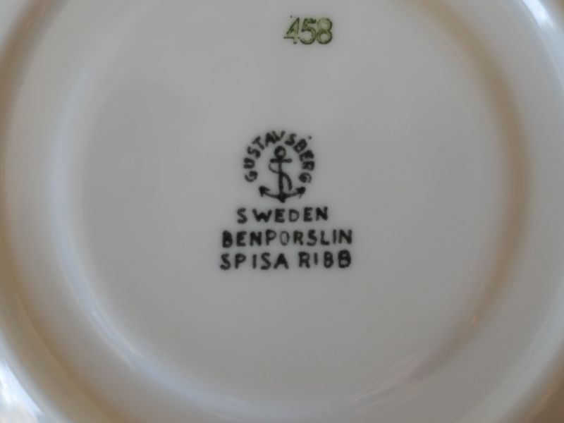 Gustavsberg【SPISA RIBB/スピサリブ】Stig Lindberg カップ&ソーサー Vintage