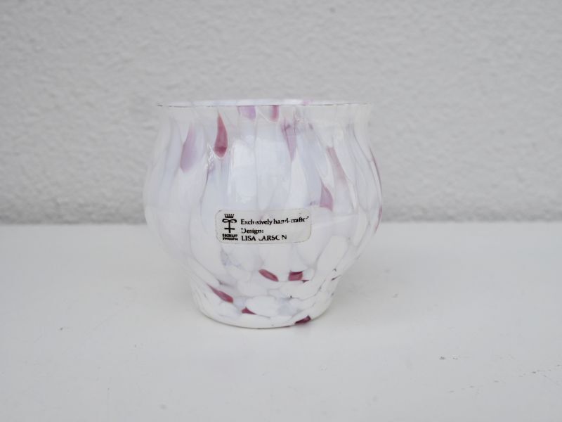 SKRUF SWEDEN ガラス製 キャンドルホルダー ホワイト LISA LARSON デザイン リサ・ラーソン 北欧 ビンテージ