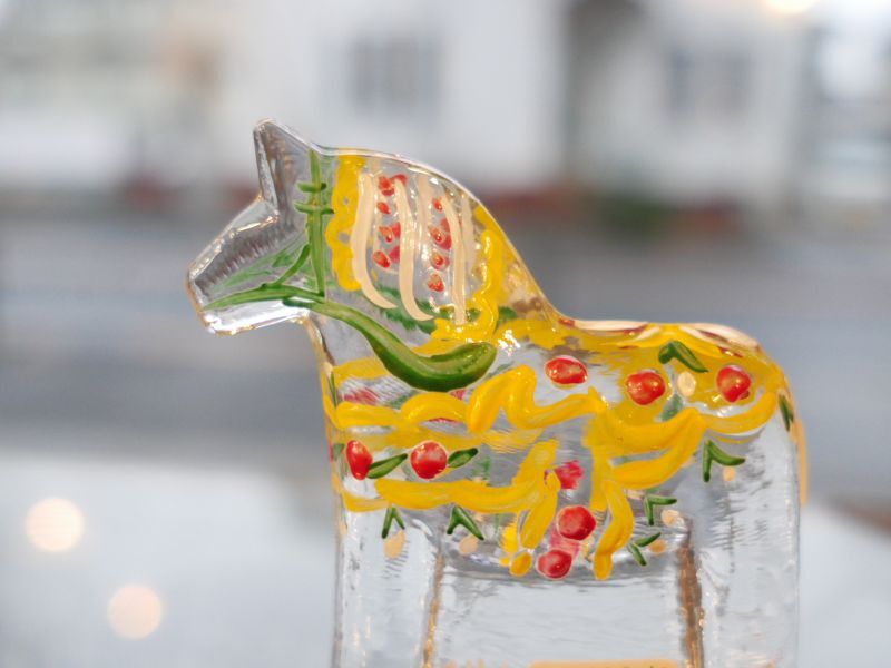 Lindshammar社製 クリスタルガラス ダーラナホース スウェーデン