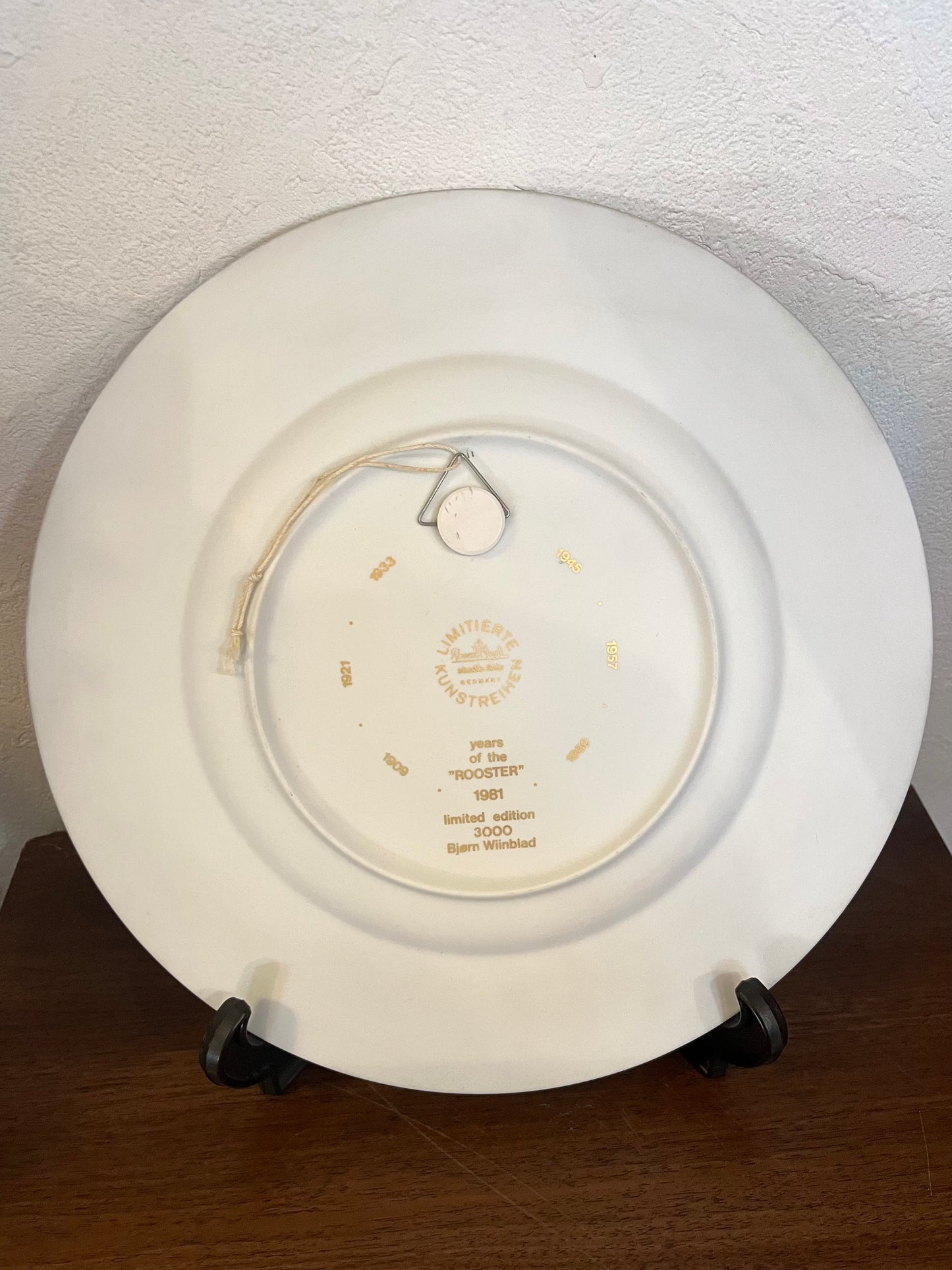 Rosenthal 干支プレート Bjorn Wiinblad/ビョルン・ヴィンブラッド 酉 直径28cm ローゼンタール