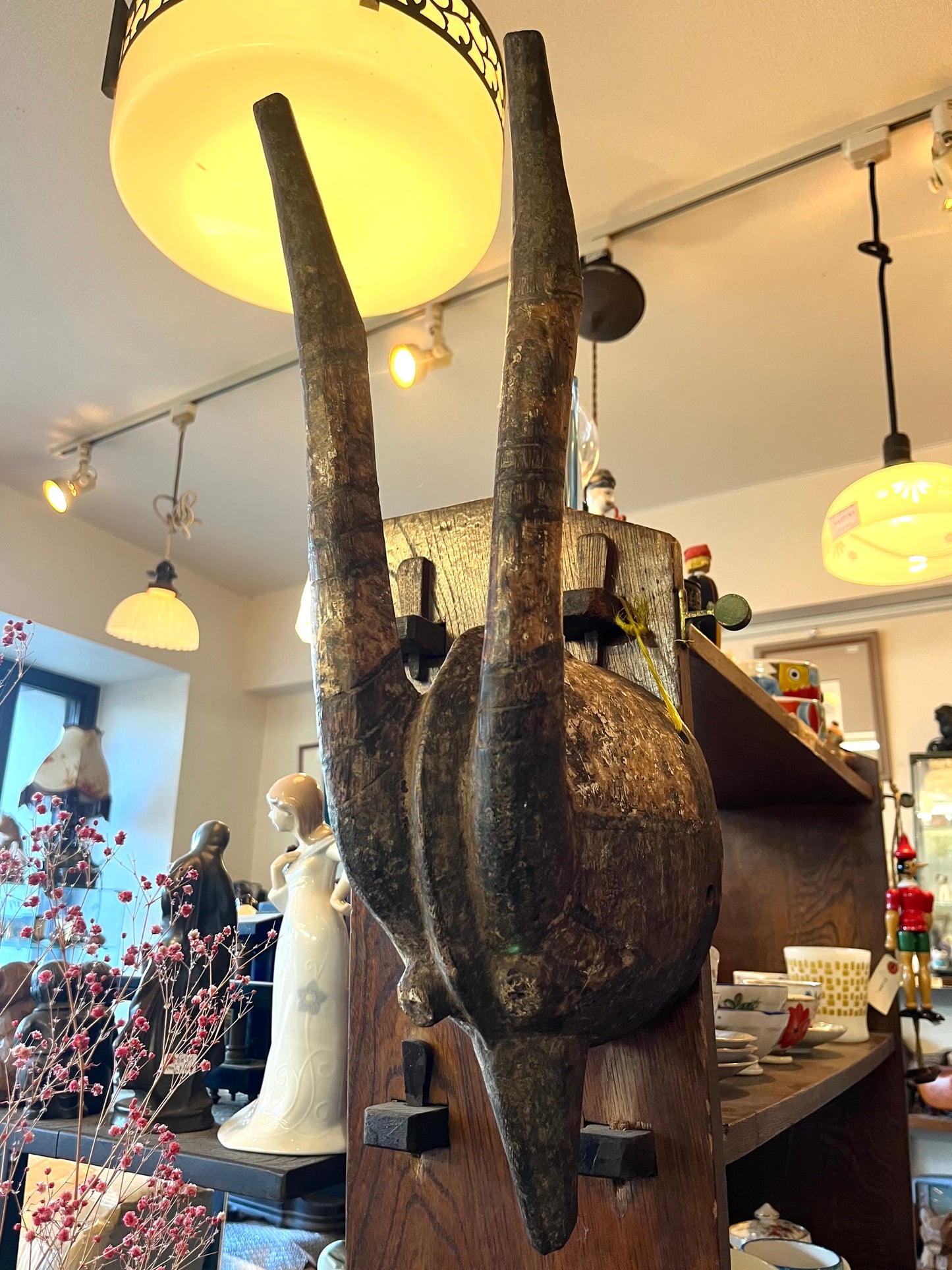 ブルキナファソ モシ族 木彫仮面 ヘッドマスク アフリカ民芸