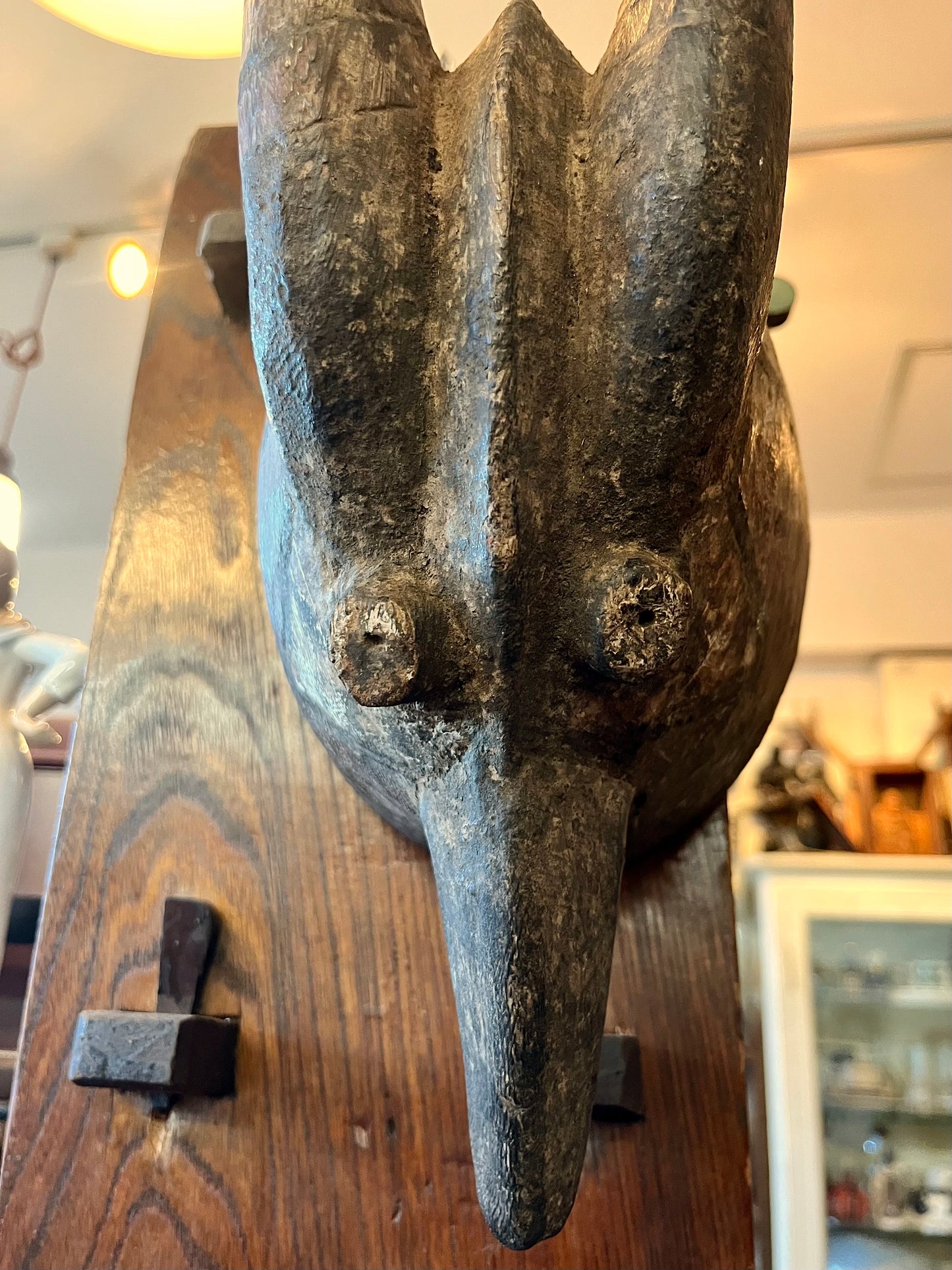 ブルキナファソ モシ族 木彫仮面 ヘッドマスク アフリカ民芸