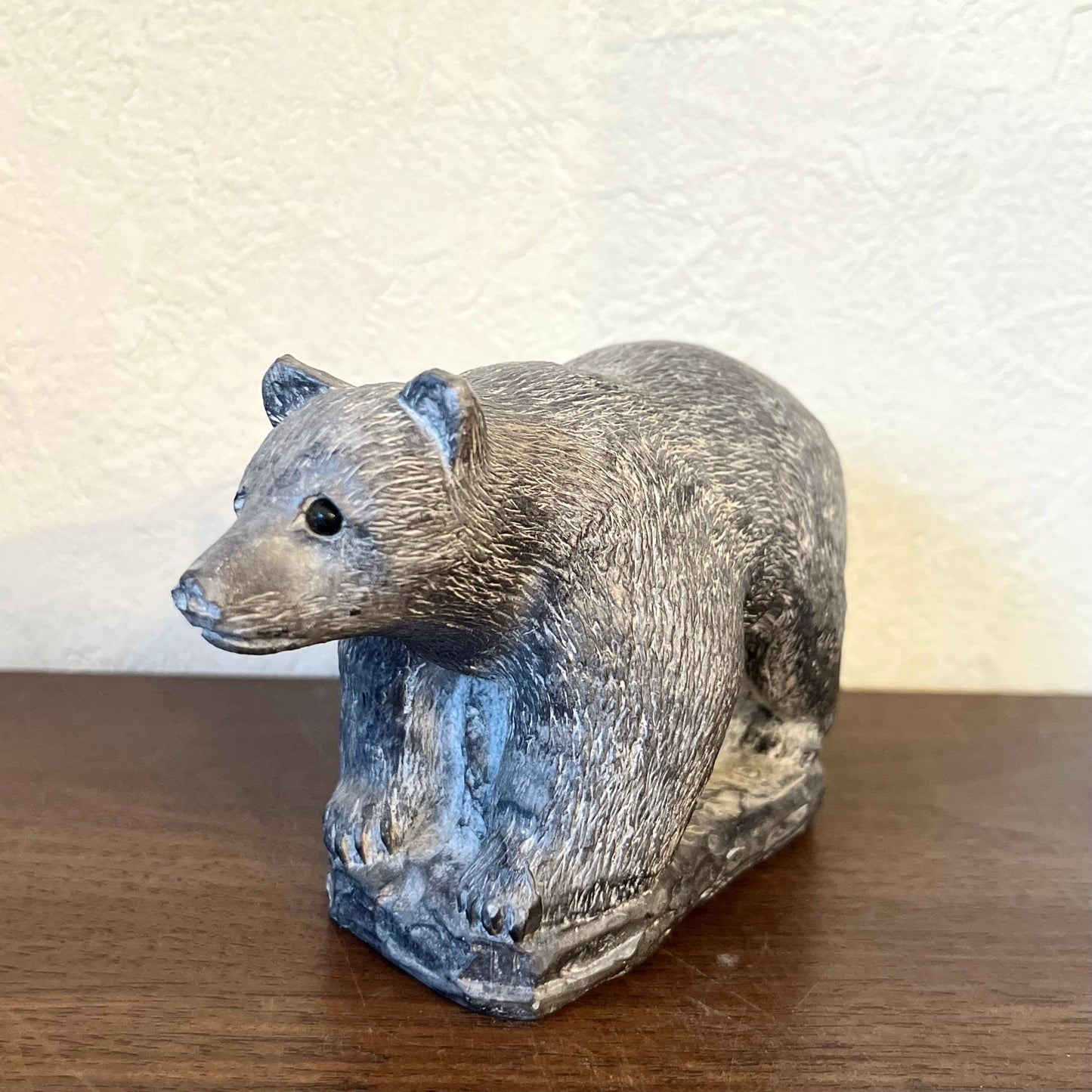 WE A WOLF ORIGINAL【熊】The wolf sculptures イヌイットアート ソープストーン スカルプチャー 石彫 カナダ