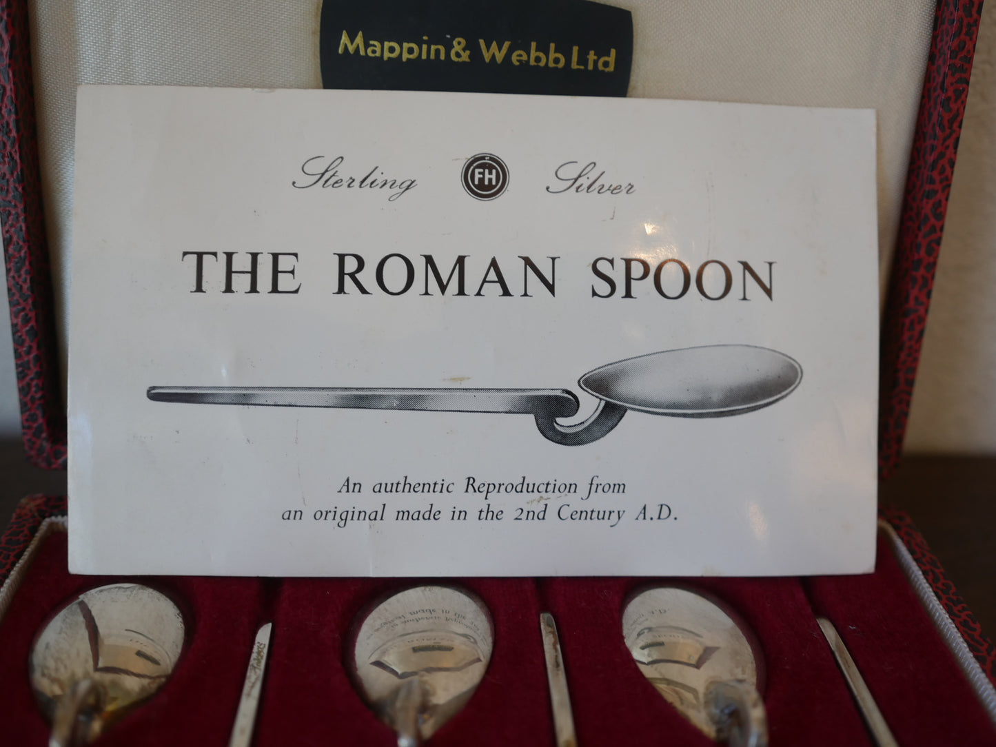 Mappin&Webb【THE ROMAN SPOON】コーヒースプーン5本セット Francis Howard社 1973年頃 マッピン＆ウェッブ 英国 スターリングシルバー