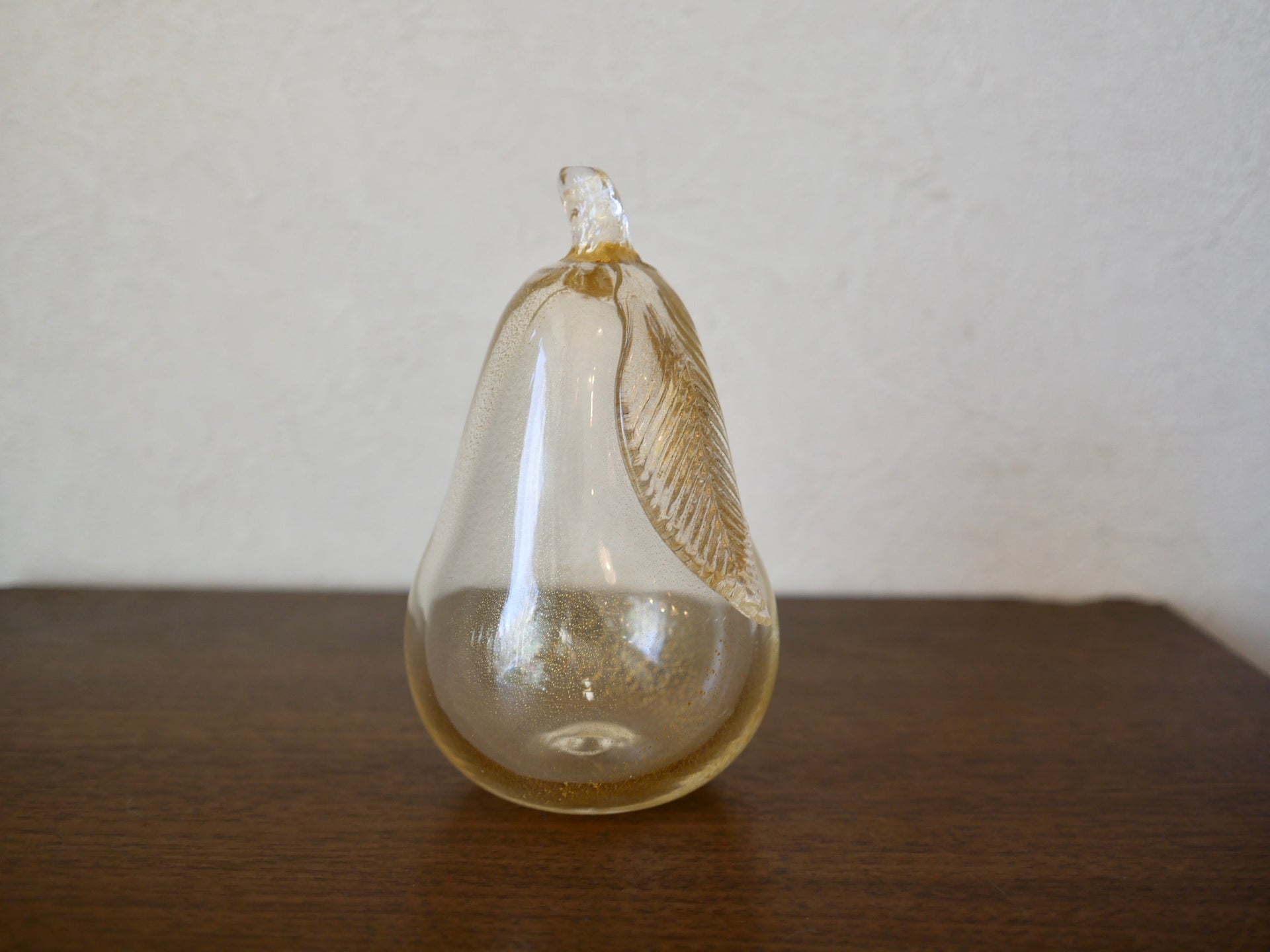 Salviati Murano アートガラス 洋梨 イタリア製 オブジェ ペーパー 