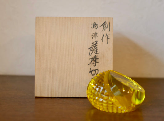 島津薩摩切子 ペーパーウェイト 「薩摩の雫」