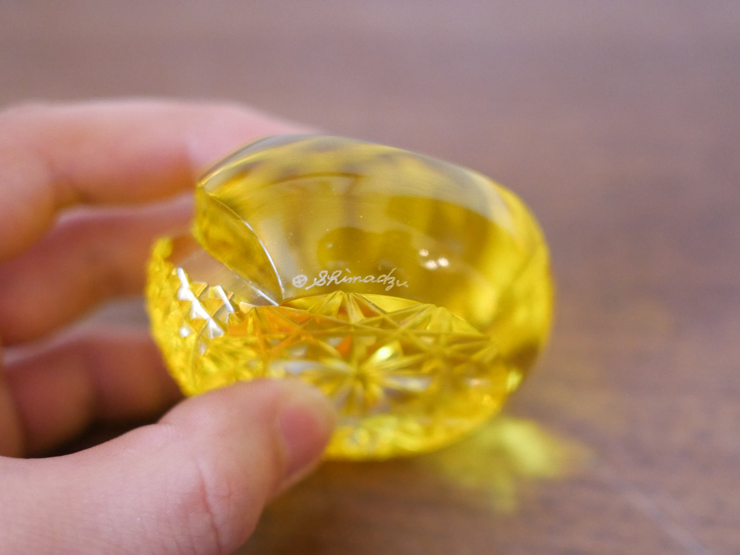 島津薩摩切子 ペーパーウェイト 「薩摩の雫」