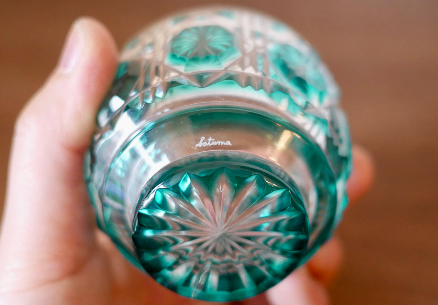 薩摩切子 猪口 クリスタルガラス