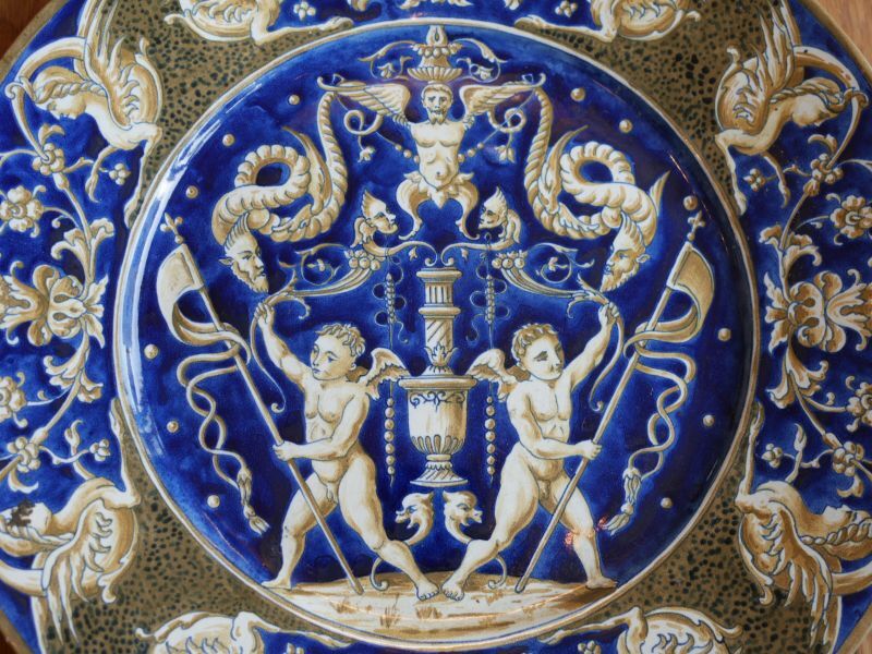 ヨーロッパ 壁掛け飾り皿 大皿 直径45.5cm