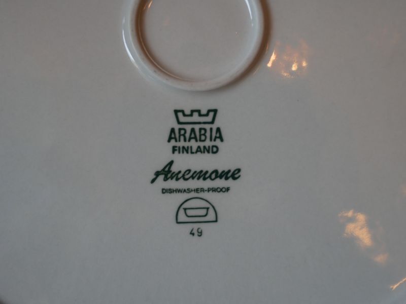 ARABIA【Anemone/アネモネ】34cm 大皿 アラビア 北欧