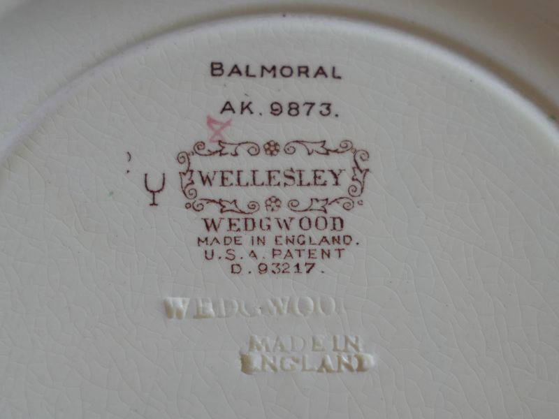 WEDGWOOD【Wellesley Balmoral】カップ＆ソーサートリオ ウェズリーバルモラル 1930年代