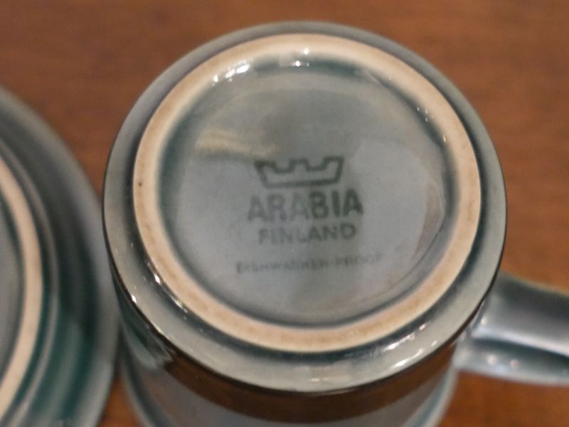 ARABIA【Meri】カップ＆ソーサー Ulla Procope アラビア メリ ウラ・プロコッペ フィンランド 北欧 ヴィンテージ